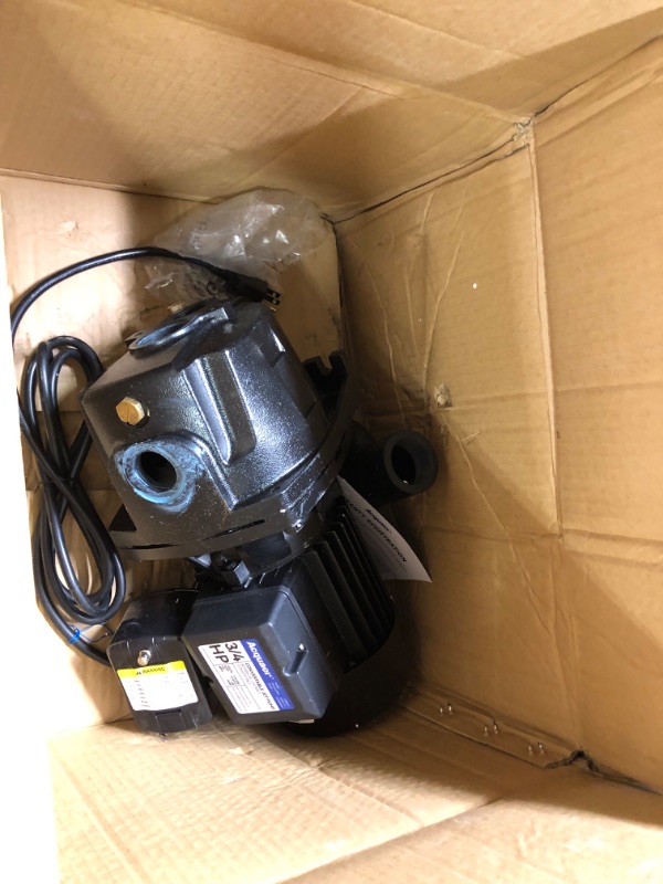 Photo 3 of Acquaer 3/4HP Shallow/Deep Well Jet Pump, Cast Iron Convertible Pump with Ejector Kit, Well Depth Up to 25ft or 90ft, 115V/230V Dual Voltage, Automatic Pressure Switch