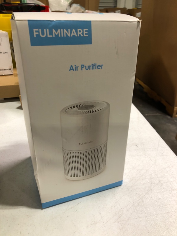 Photo 2 of Air Purifiers for Bedroom, FULMINARE H13 True HEPA Air Filter, Quiet Air Cleaner With Night Light, Portable Small Air Purifier for Office Living Room, Remove 99.97% 0.01 Microns Dust, Smoke, Pollen White 1 Pack