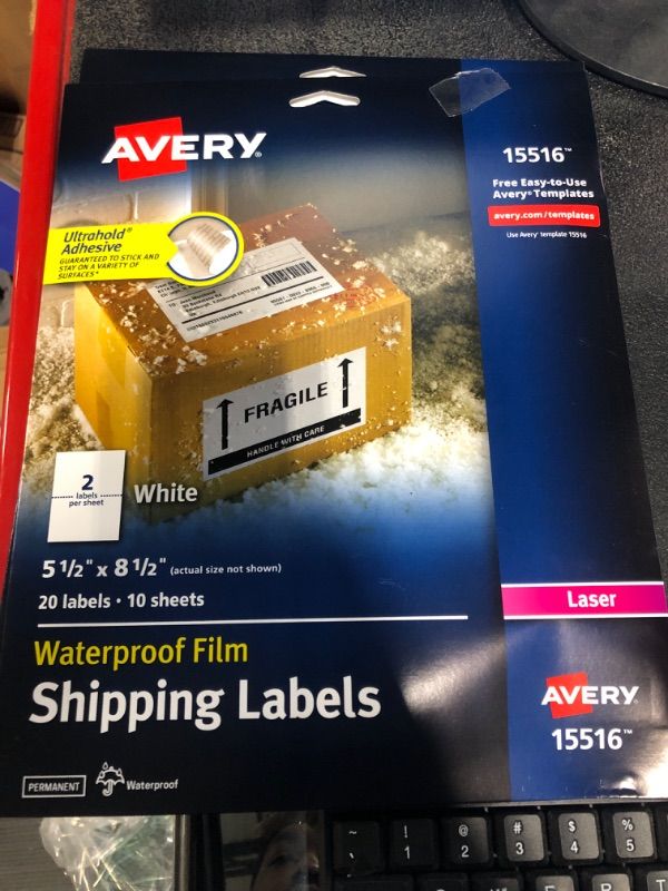 Photo 3 of Avery Weatherproof Mailing Labels