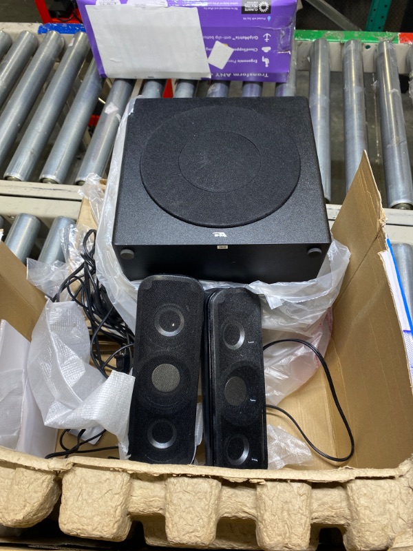 Photo 1 of Cyber Acoustics CA-3908 2.1 Multimedia Speaker System with Subwoofer, 92 Watts Peak Power, Deep Bass, Perfect for Music, Movies, and Games on Desktops, Laptops, Consoles