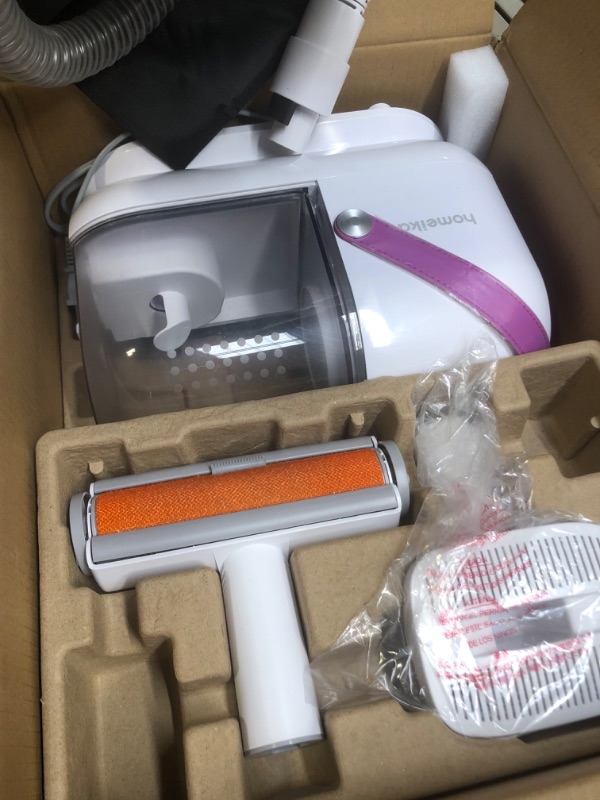 Photo 2 of **FOR PARTS ONLY, NOT FUNCTIONAL** Homeika Pet Grooming Kit & Dog Hair Vacuum 99% Pet Hair Suction, 1.5L Pet Vacuum Groomer with 8 Pet Grooming Tools, 6 Nozzles, Quiet Dog Brush Vacuum with Nail Grinder/Paw Trimmer for Dogs Cats, Gray