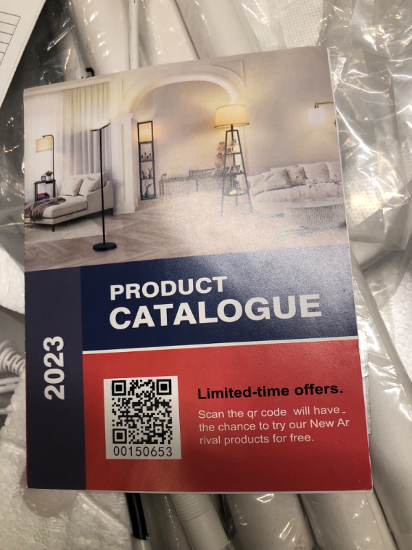 Photo 2 of **MISSING POWER CORD//DOES NOT INCLUDE REMOTE** OUTON Floor Lamp, 30W/3000LM LED Modern Torchiere Sky Lamp, Super Bright Dimmable Standing Tall Lamp with 4 Color Temperatures, Remote Touch Control, Timer for Living Room Bedroom Office, Silver Grey