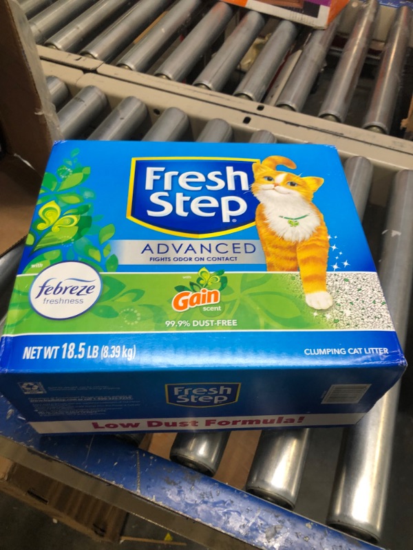 Photo 1 of Fresh Step Advanced Refreshing Gain Scented Clumping Clay Cat Litter, 18.5-lb box, 2 pack