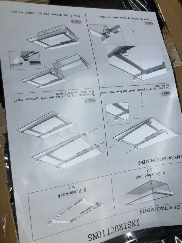 Photo 4 of ****MISSING PIECES//SOLD AS PARTS**** 2 Pack Refrigerator Drawer Organizer, Pull Out Shelf Storage Transparent Organizer for Egg, Fruit, Vegetable, Seafood, Meat, Fit All Fridge Shelves Under 0.6''