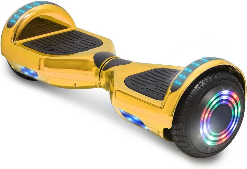 Photo 1 of Electric Hoverboard Self Balancing Scooter for Kids and Adults Hover Board with 6.5" Wheels Built-in Bluetooth Speaker Bright LED Lights UL2272 Certified (Chrome Gold), QY-ET2