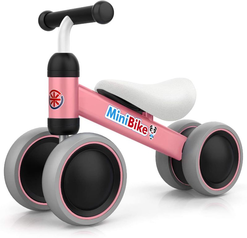 Photo 1 of Ancaixin Baby Balance Bikes for 1 Year Old Boy Girl, Best First Birthday Gifts for Toddler from Standing to Running, Riding Toys for 1+ Years Old, No Pedal Infant 4 Wheels Baby Bicycle