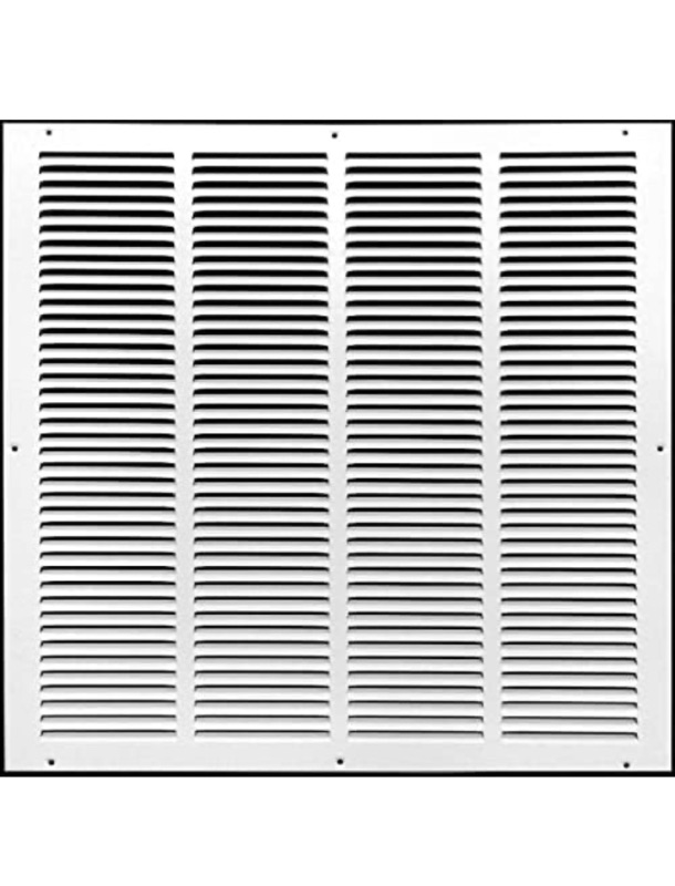 Photo 1 of 20" x 20" Steel Return Air Grille | HVAC Vent Cover Grill for Wall, Sidewall and Ceiling | Air Return Vent Covers, White (Screws Included) | Outside Dimensions: 21.75"W x 21.75"H