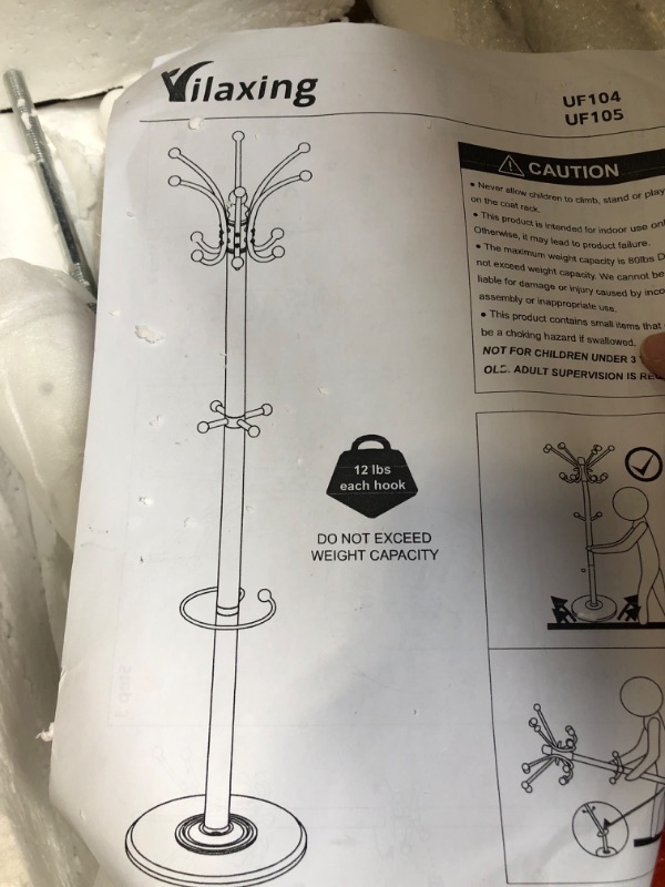 Photo 1 of Coat Rack Freestanding with Marble Base, Heavy Duty Coat Tree with Hooks and Umbrella Holder, Metal Hall Tree for Hanging Clothes, Hats, Scarf, Bag, Hanger Stand for Entryway,Bedroom