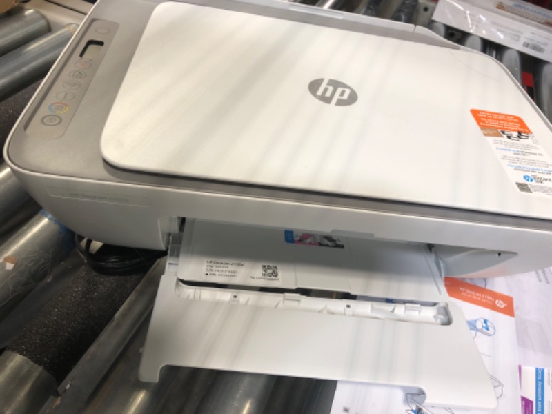 Photo 1 of HP DeskJet 2755e Wireless Color All-in-One Printer with bonus 6 months Instant Ink (26K67A), white