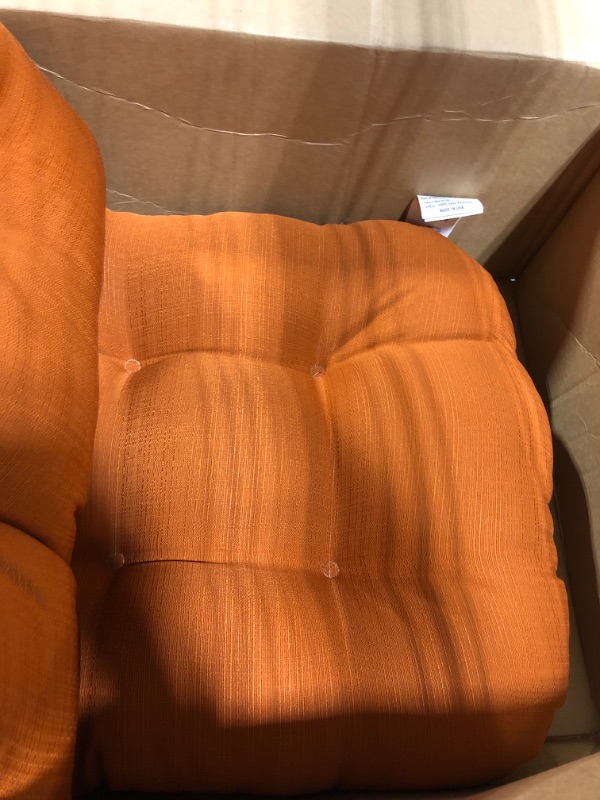 Photo 3 of 2 CHAIR CUSHIONS - ORANGE