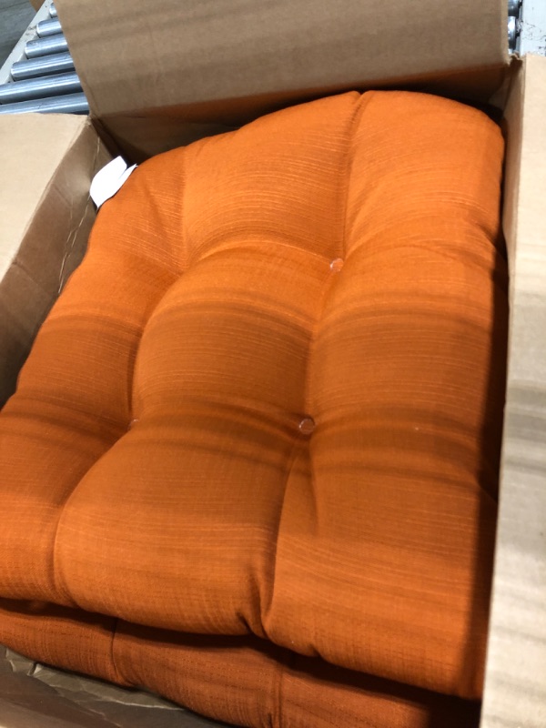 Photo 2 of 2 CHAIR CUSHIONS - ORANGE