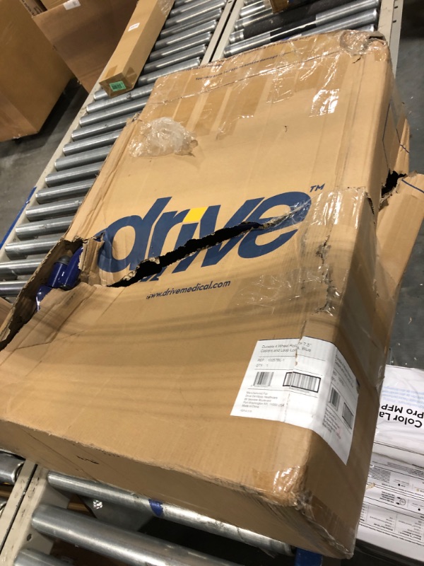 Photo 1 of Drive Medical 10257BL-1 4-Wheel Rollator Walker With Seat & Removable Back Support, Blue