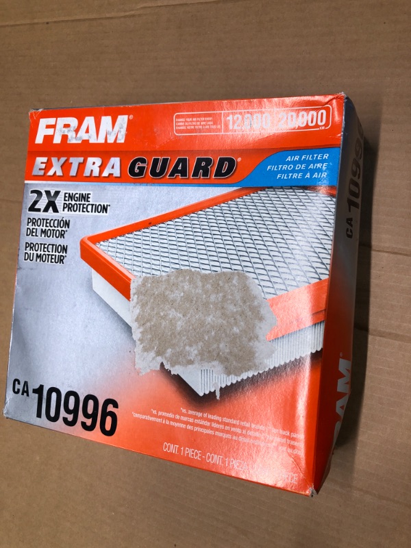 Photo 2 of FRAM Extra Guard CA10996 Replacement Engine Air Filter for Select Lexus Models, Provides Up to 12 Months or 12,000 Miles Filter Protection