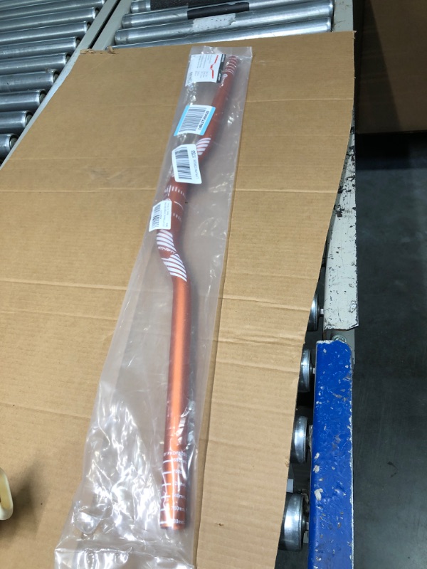 Photo 1 of FIFTY-FIFTY Mountain Bike Riser Handlebar, Aluminum Alloy MTB Handlebar, 31.8mm Diameter, 780mm Wide Bicycle Bar Orange 35mm Rise