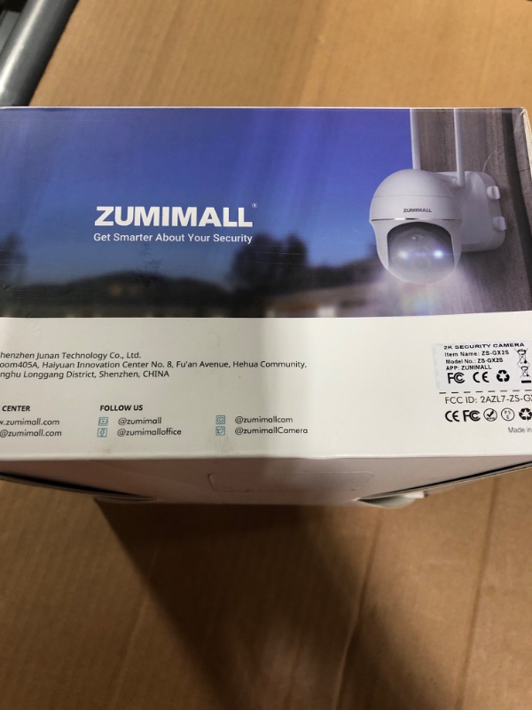 Photo 1 of 2K Security Camera Outdoor Wireless WiFi with 360° PTZ, ZUMIMALL Battery Powered Wireless Cameras for Home Surveillance, Spotlight & Siren/PIR Detection/3MP Color Night Vision/2-Way Talk/IP66/Cloud/SD single