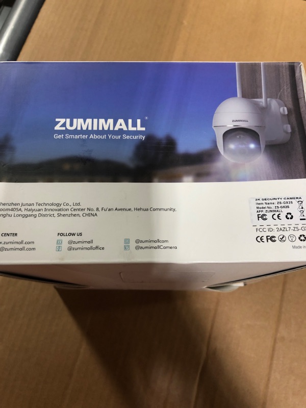 Photo 3 of 2K Security Camera Outdoor Wireless WiFi with 360° PTZ, ZUMIMALL Battery Powered Wireless Cameras for Home Surveillance, Spotlight & Siren/PIR Detection/3MP Color Night Vision/2-Way Talk/IP66/Cloud/SD single