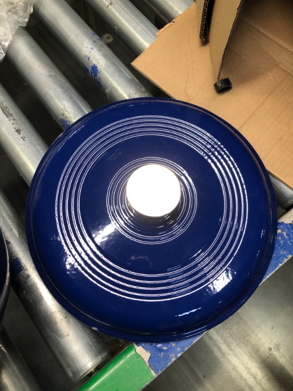 Photo 2 of *DAMAGE/BROKEN* Lodge Manufacturing Company EC6D32 Enameled Dutch Oven, 6 qt, Indigo Indigo 6 Quart Dutch Oven