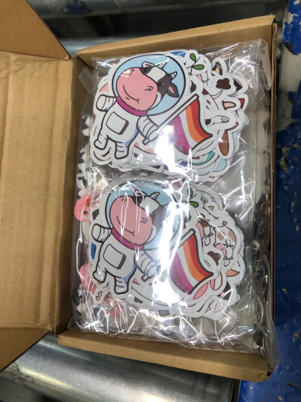Photo 1 of Cow Party Favors Supplies Include Cow Silicone Bracelets Cow Keychain Cow Pin Badges and Waterproof Cow Stickers for Baby Shower Return Present Farm Animal Birthday Party Supplies (Classic, 172 Pcs) 172 Classic