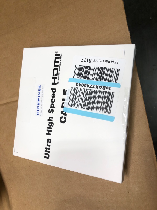 Photo 2 of Highwings 8K 10K HDMI 2.1 Cable 48Gbps 6.6FT/2M, Certified High Speed HDMI Braided Cord-4K@120Hz 8K@60Hz, DTS:X, HDCP 2.2 & 2.3, HDR 10 Compatible with Roku TV/PS5/HDTV/Blu-ray 6.6 feet Grey