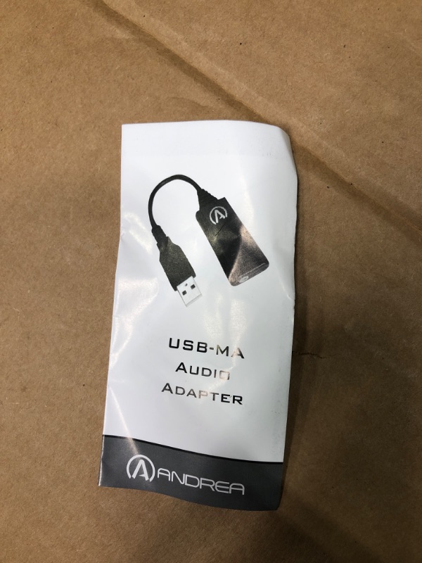 Photo 3 of andrea communications c110242001 model usbma external digital audio pc microphone adapter, bypasses a computer's internal microphone input, creating superior lownoise audio, small form factor compac