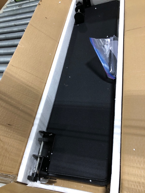 Photo 1 of 36'' Extra Large Keyboard Tray, No Screw Long Adjustable Height Long Under Desk Pull Out Keyboard Drawer with C Clamp (Black)