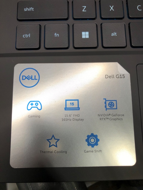 Photo 13 of Dell G15 5530 Gaming Laptop, 13th Gen Intel Core i7-13650HX, 32GB DDR5 RAM, 2TB PCIe SSD, 15.6" FullHD Display, RTX 4060, Backlit Keyboard, Windows 11 Home, Dark Shadow Gray 32 GB | 2 TB SSD