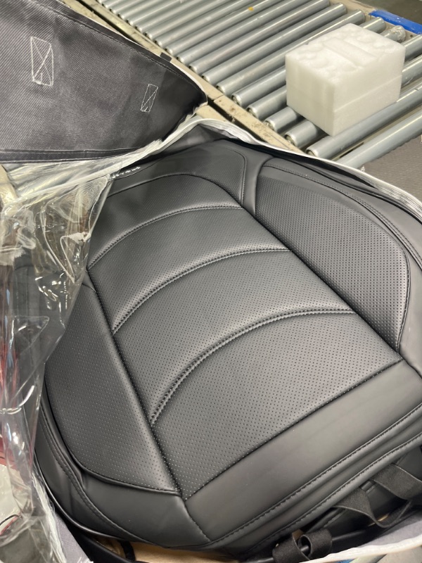 Photo 1 of NS YOLO Full Coverage Car Seat Covers Universal Fit for Cars SUVs Pick-up Trucks with Waterproof Leatherette in Automotive Vehicle Interior Accessories (Black, Front Pair) Black Front Pair
