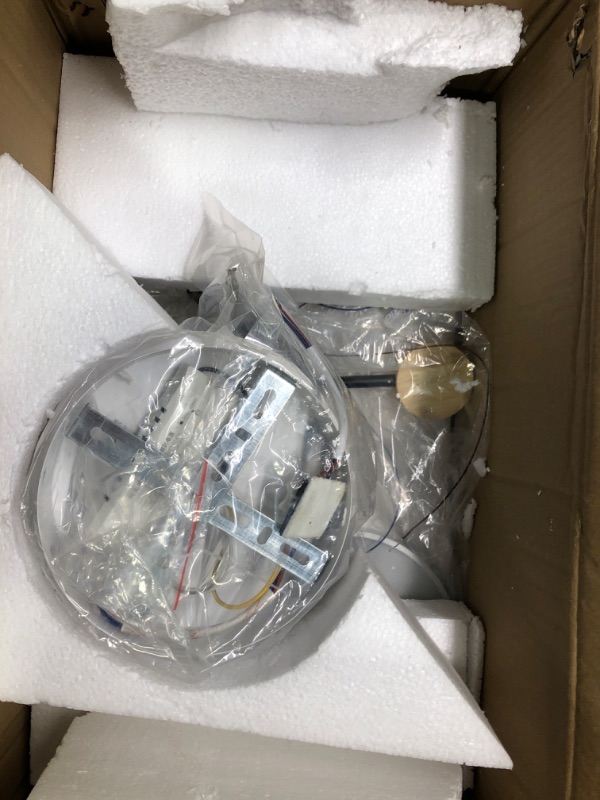 Photo 1 of *SOLD AS PARTS** Modern Semi Flush Mount Ceiling Light Nordic White LED Ceiling Lamp Circular Acrylic 4 Heads Chandelier Sputnik Light Fixture with Wood Decoration for Living Room Dining Room Bedroom White 4 Heads