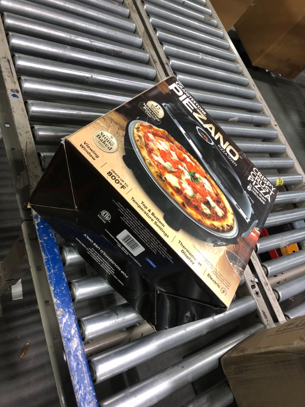 Photo 2 of **NON FUCTIONING/SOLD AS PARTS** Piezano Pizza Oven by Granitestone – Electric Pizza Oven, Indoor/Outdoor Portable Countertop 12 Inch Pizza Maker Heats up to 800?F with Pizza Stone to Simulate Brick Oven Taste at Home As Seen on Tv