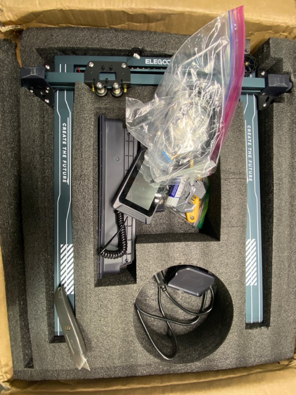 Photo 1 of ELEGOO Neptune 4 3D Printer, 500mm/s High-Speed Fast FDM Printer with Klipper Firmware, Auto Leveling and Dual-Gear Direct Extruder, Easy Assembly for Beginners, 8.85x8.85x10.43 Inch Printing Size