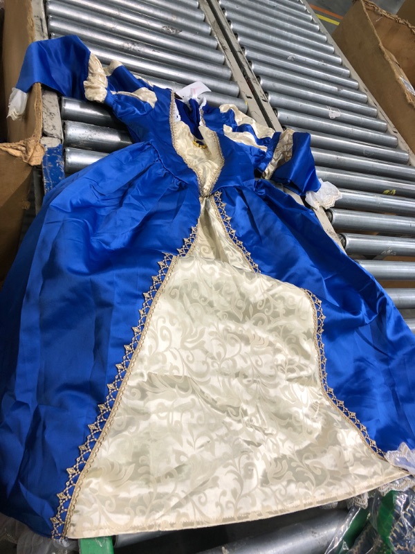 Photo 1 of ReliBeauty Medieval Costume Girls Renaissance Princess Queen Costume for Girls Dress up Blue 10-12/150
