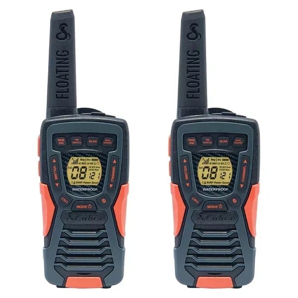 Photo 1 of Cobra ACXT1035R FLT Floating Walkie Talkies (2 Pack) & LifeStraw Personal Water Filter for Hiking, Camping, Travel, and Emergency Preparedness, 