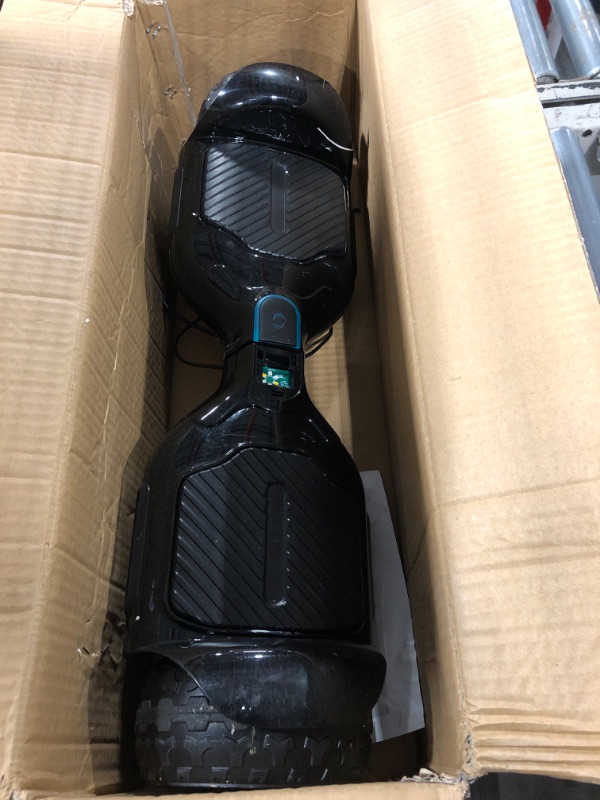 Photo 3 of ** very damaged but still functions ***
Bluetooth Hoverboard, Matt and Chrome Color Hover Board with 6.5" Wheels Built-in Wireless Speaker Bright LED Lights Black