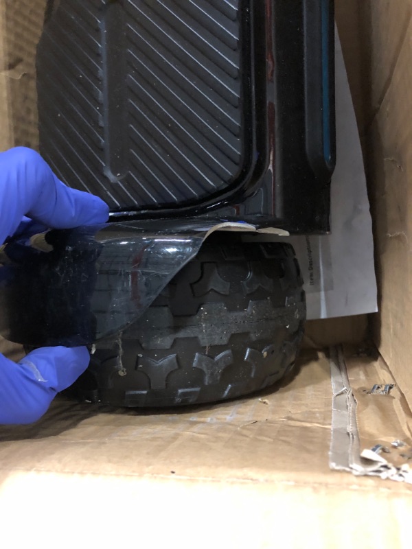 Photo 1 of ** very damaged but still functions ***
Bluetooth Hoverboard, Matt and Chrome Color Hover Board with 6.5" Wheels Built-in Wireless Speaker Bright LED Lights Black