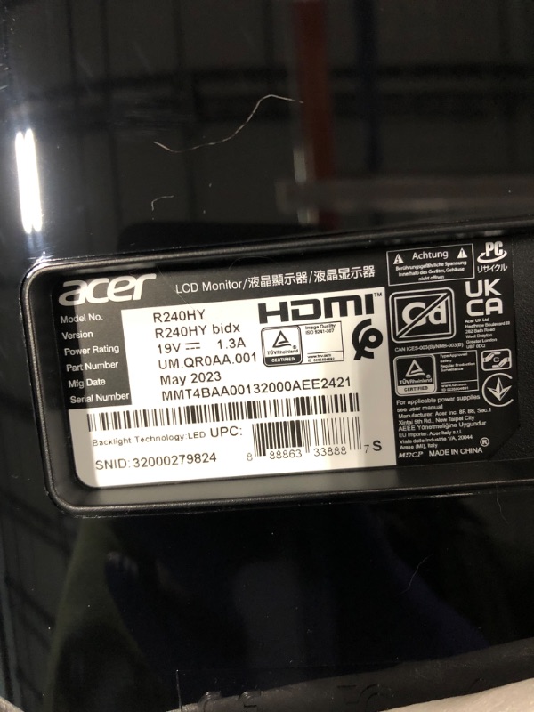 Photo 4 of ** missing webcam***
Acer R240HY bidx 23.8-Inch IPS HDMI DVI VGA (1920 x 1080) Widescreen Monitor, Black Full HD USB Streaming 2MP Webcam with Digital Microphone With Webcam 23.8-inch IPS 60Hz