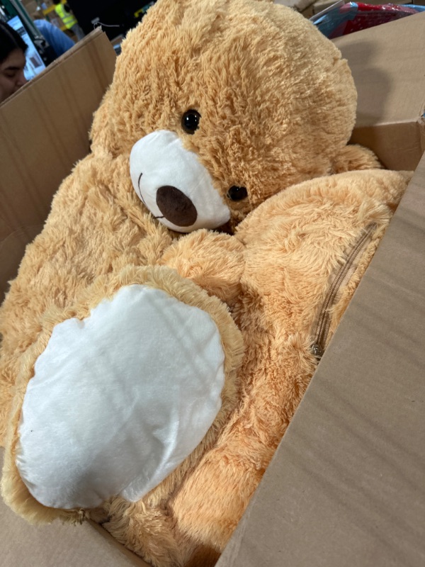 Photo 2 of Tezituor 40in Giant Teddy Bear,Big Stuffed Animal Plush,Light Brown Soft Gifts for Baby Shower,Valentine, Christmas, Birthday. Light Brown Medium (40 in)