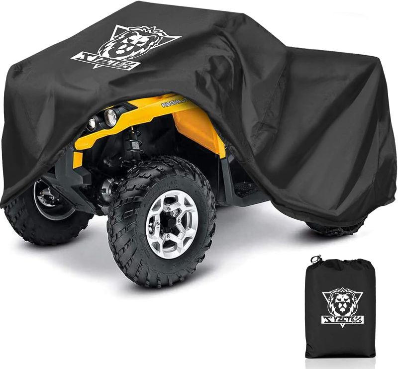 Photo 1 of ATV Cover Waterproof, Heavy Duty Black Protects 4 Wheeler 88 x 39 x 42 inch from Snow Rain Dust and Sun