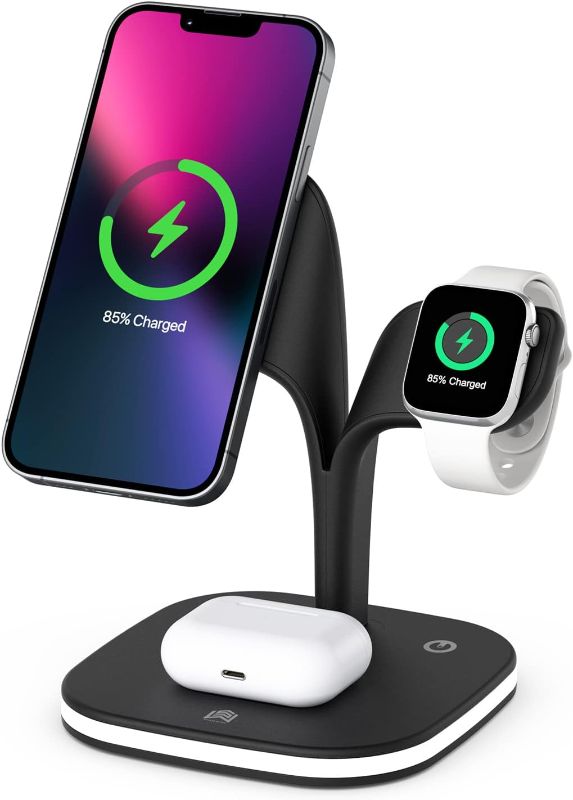 Photo 1 of 5 in 1 Wireless Charging Station (Black)
