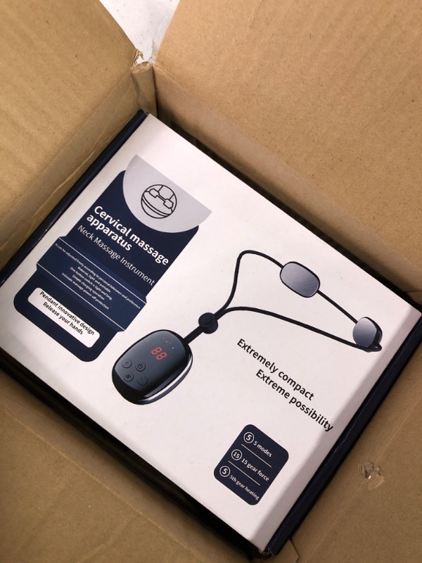 Photo 1 of AMOCHY Neck Massager, Portable Neck Massager with Heat, Intelligent Electric Neck Shoulder Massager for Pain Relive and Relax Your Neck, 4 Modes 15 Levels