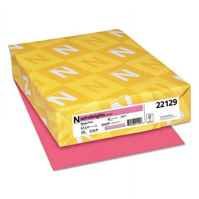 Photo 1 of Astrobrights® Color Card Stock, 8 1/2" x 11", FSC® Certified, 65 Lb, Terra pink™, Pack of 250 Sheets
