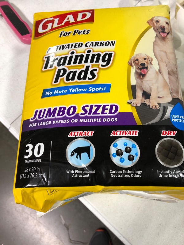 Photo 2 of Glad for Pets JUMBO-SIZE Charcoal Puppy Pads | Black Training Pads That ABSORB & Neutralize Urine Instantly | New & Improved Quality Puppy Pee Pads, 30 Count Dog Training Pads Jumbo - 28" x 30" 30 Count