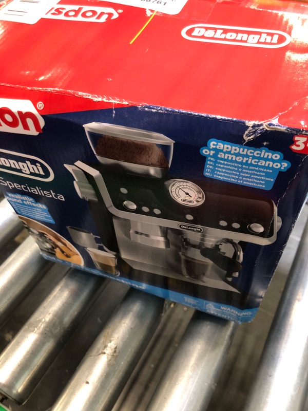 Photo 2 of Casdon De'Longhi Toys Barista Coffee Machine. Toy Kitchen Playset for Kids with Moving Parts, Realistic Sounds and Magic Coffee Reveal. For Children Aged 3+, Silver, Black