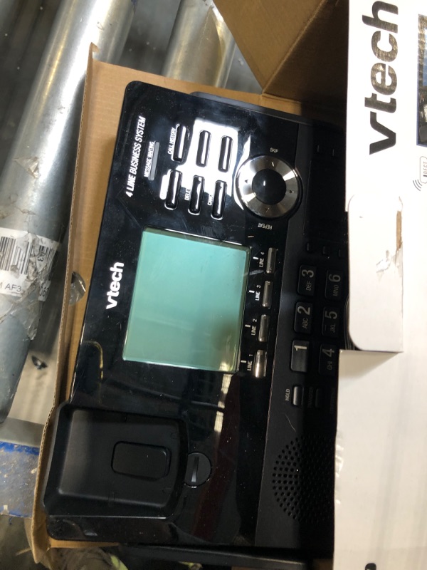 Photo 1 of VTech AM18447 Main Console 4-Line Expandable Small Business Office Phone System with Answering Machine, Intercom, Auto Attendant & Music on Hold , Black Black Main Console Console