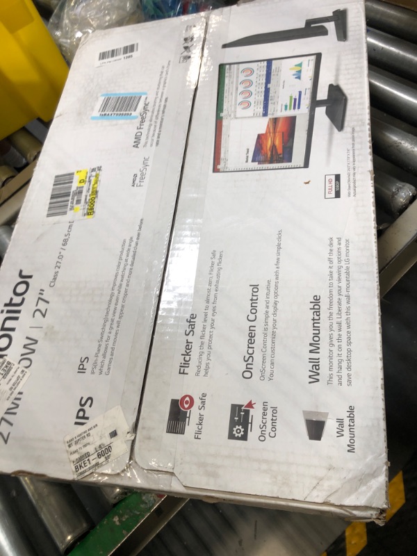 Photo 1 of **USED**FOR PARTS**LG 27" FHD IPS 3-Side Borderless Monitor with FreeSync

