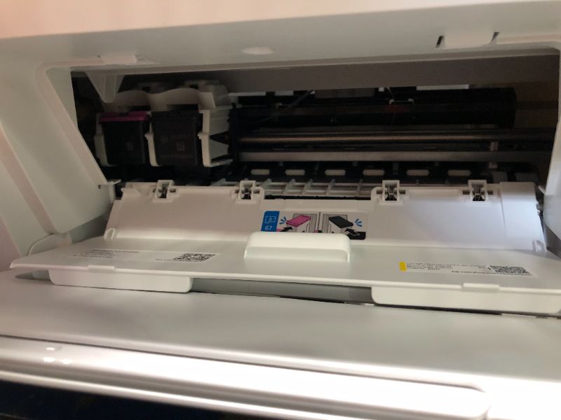 Photo 6 of **USED** HP DeskJet 4155e Wireless Color All-in-One Printer & 67XL Tri-Color High-Yield Ink Cartridge | 3YM58AN & 67XL Black High-Yield Ink Cartridge | 3YM57AN Printer + Tri-color Ink + Black Ink