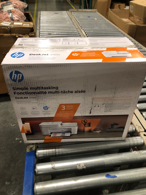 Photo 5 of **USED** HP DeskJet 4155e Wireless Color All-in-One Printer & 67XL Tri-Color High-Yield Ink Cartridge | 3YM58AN & 67XL Black High-Yield Ink Cartridge | 3YM57AN Printer + Tri-color Ink + Black Ink