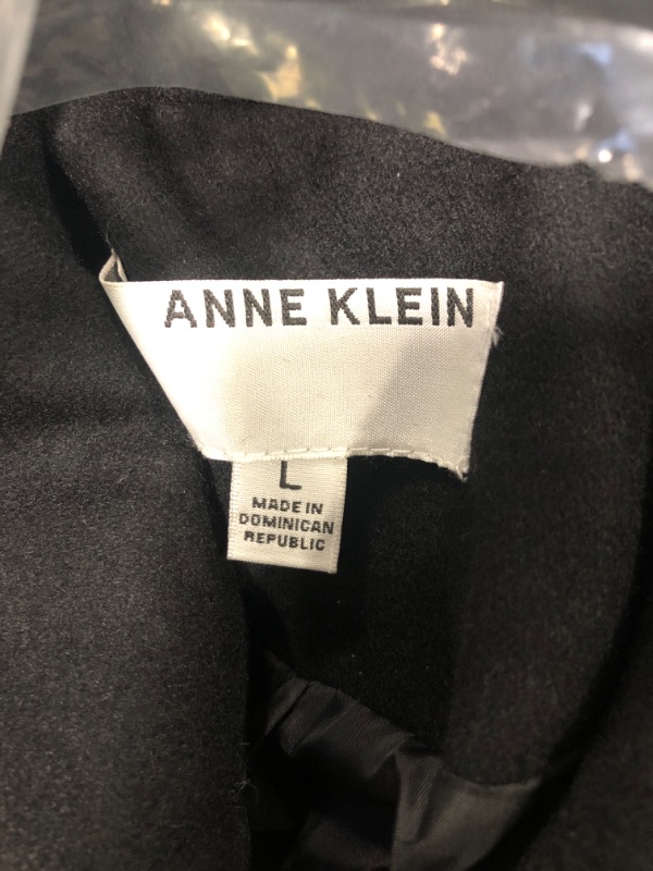 Photo 3 of Anne Klein Women's Classic Double Breasted Coat Large Black