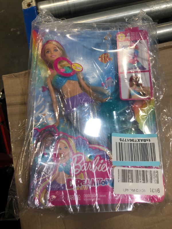 Photo 1 of Barbie Mermaid Doll with Water-Activated Twinkle Light-Up Tail, Dreamtopia Mermaid Toys, Pink-Streaked Hair????