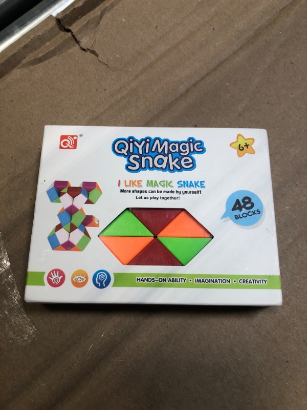 Photo 1 of EACHHAHA Magic Snake Cube 48 Blocks,Fidget Toys for Kids,3D Puzzle Montessori Toy and STEM for Ages 3+,Ideal as Party Favors Gift,Christmas Stocking fillers for Kids (Multicolor) 48Rainbow