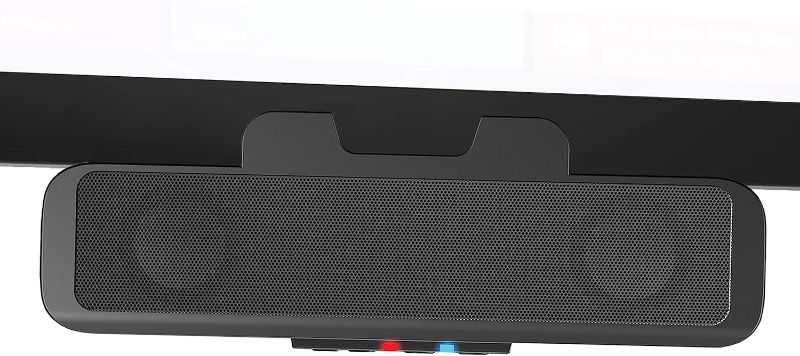 Photo 1 of Cyber Acoustics USB Speaker Bar (CA-2890BT) – USB Powered Speaker with Speakerphone for PC, Clamps to Monitor, Convenient Controls USB 